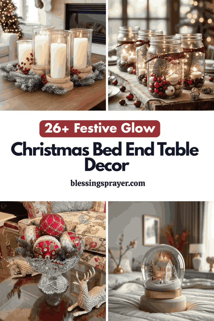Christmas Bed End Table Decor