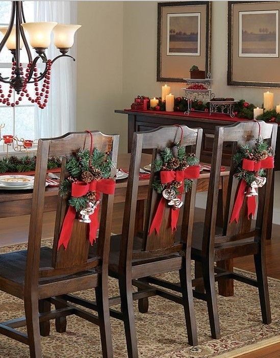 Christmas Bow Chair Covers