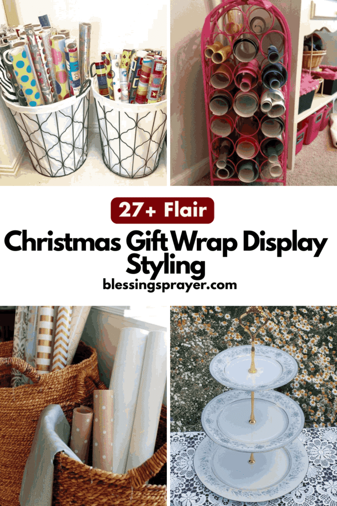 Christmas Gift Wrap Display Styling