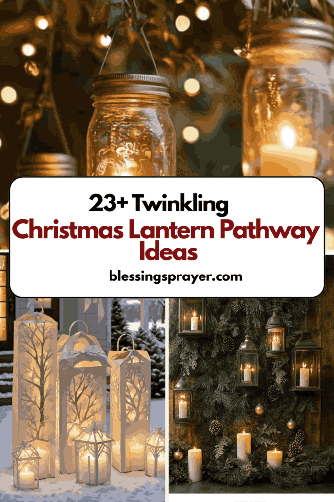 Christmas Lantern Pathway Ideas