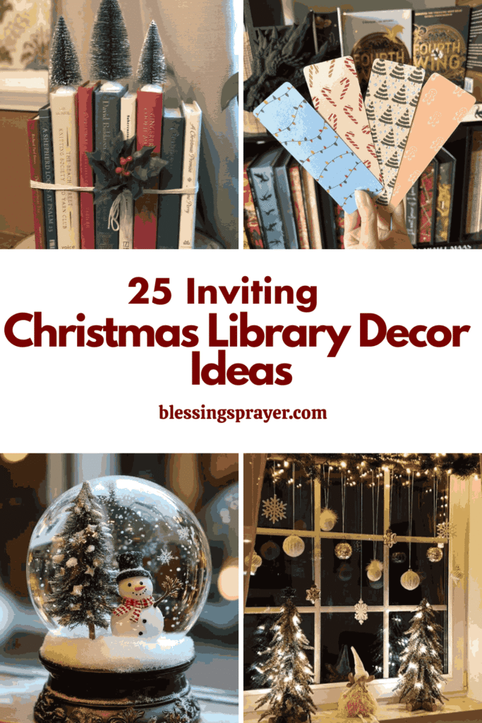 Bring festive cheer and warmth to your library this holiday season with these Christmas Library Decor Ideas. From twinkling lights between books and miniature nativity displays to cozy reading nooks with holiday-themed throws and cushions, each idea transforms your library into a joyful, inviting space. Incorporate subtle touches like pinecone arrangements, ribbons, or Scripture verses to add charm, tradition, and meaning.