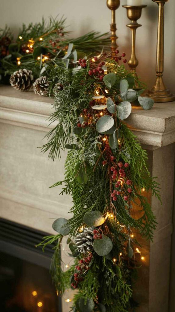 Evergreen Garland with Berries