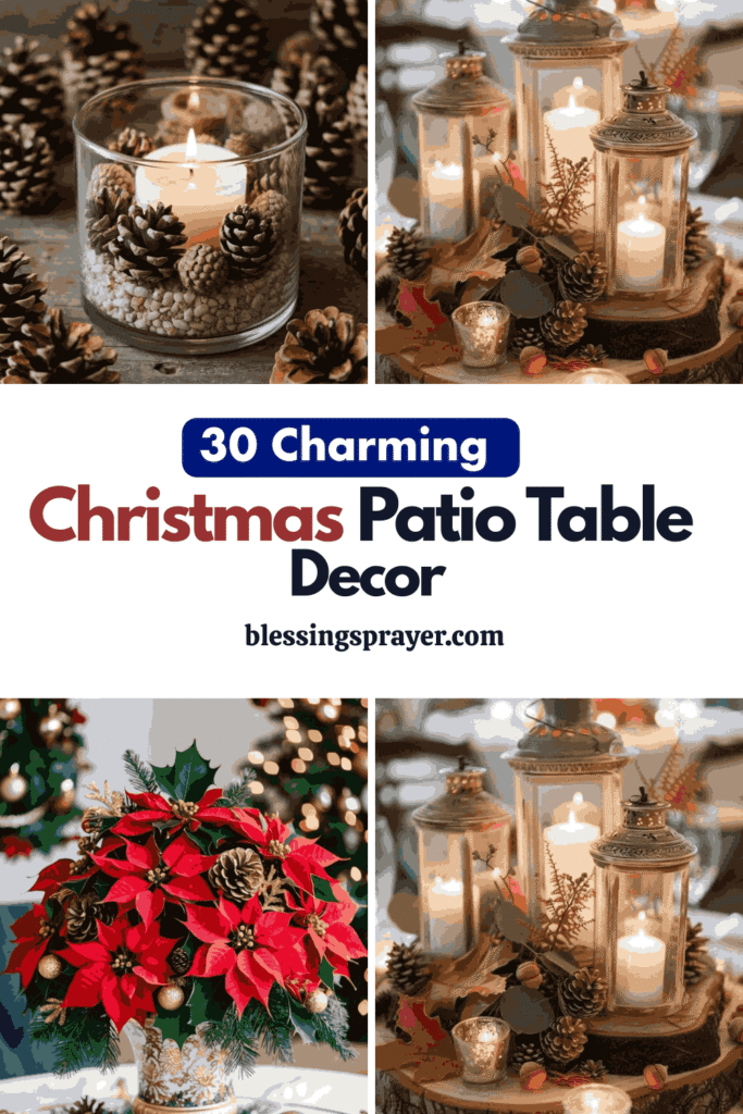 Christmas Patio Table Decor