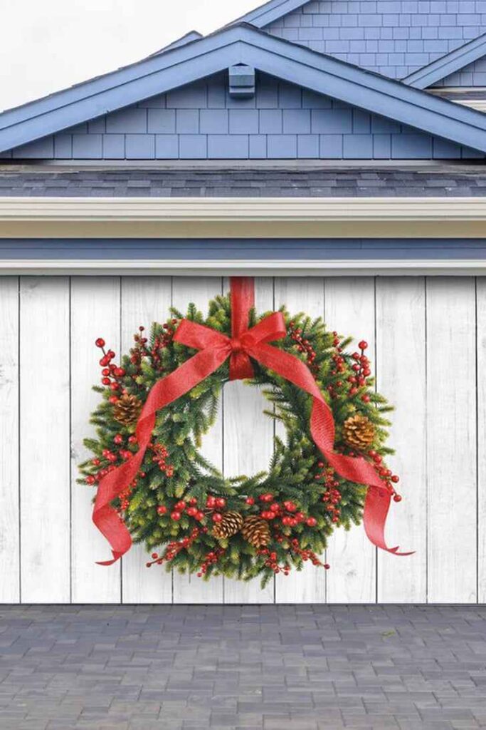 Wreath on the Garage Door