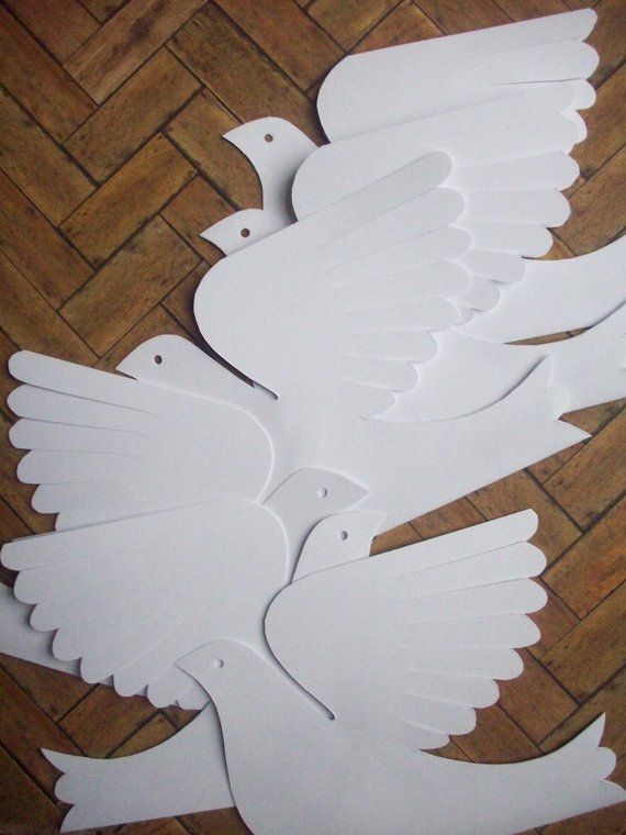 Glittery Dove Cutouts