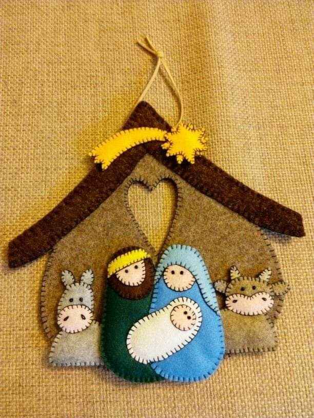 Handmade Nativity Ornaments