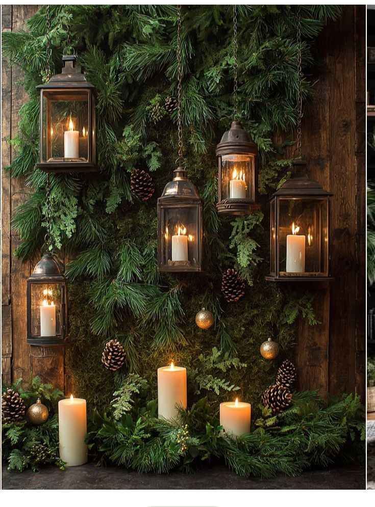 Lanterns with Miniature Trees
