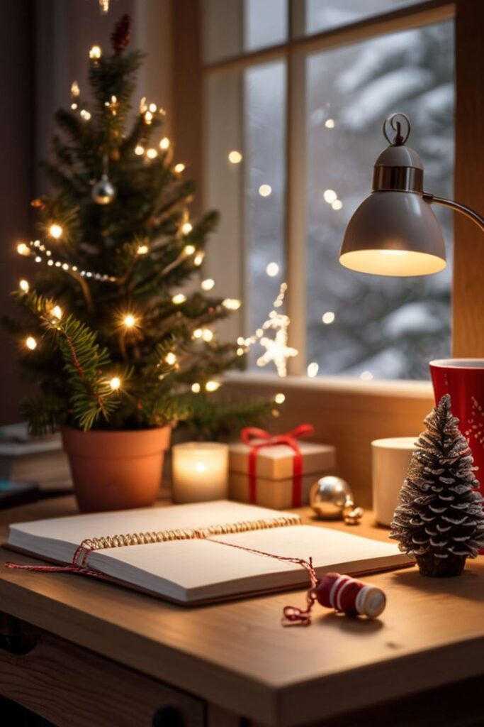 Mini Christmas Tree on Desk