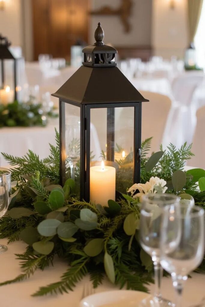 Mini Lanterns with Greenery