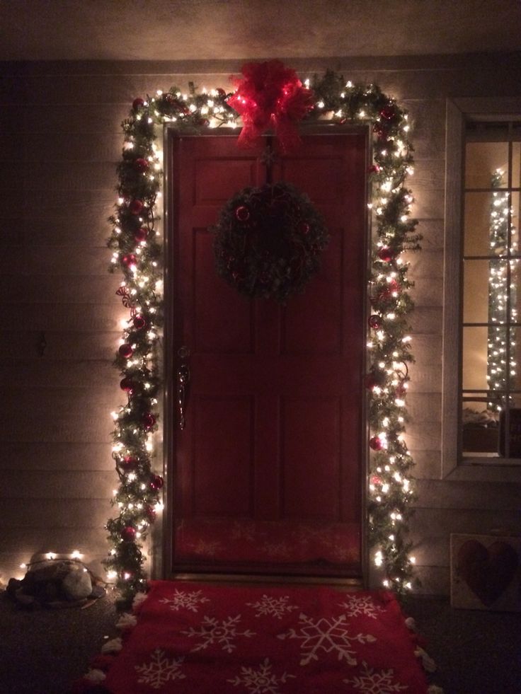 String Lights Along the Doorframe