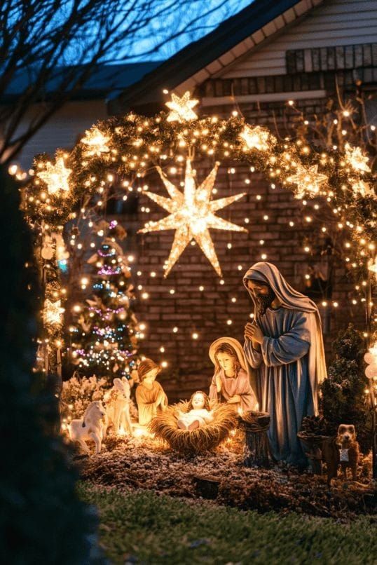 Nativity Scene Spotlighting
