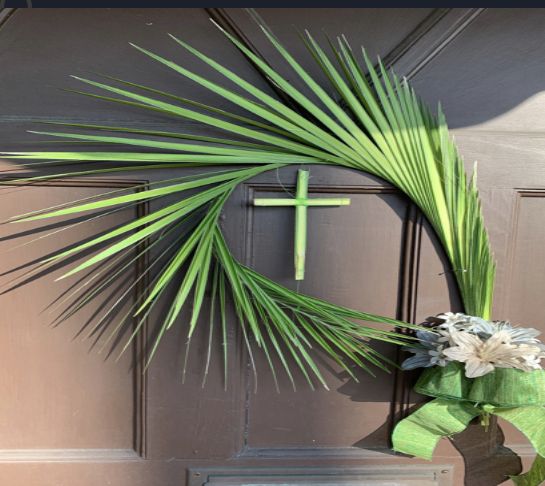 Palm Leaf Cross Wreath