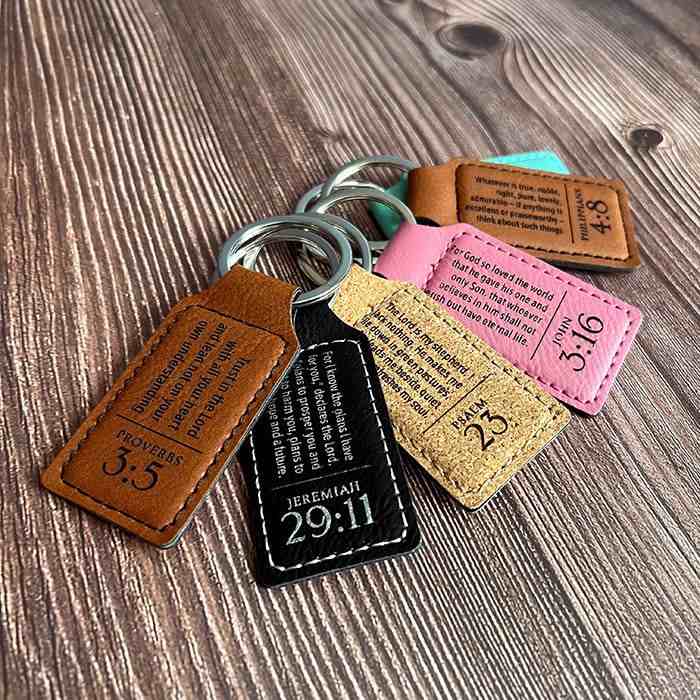 Leather Strip with Engraved Verse