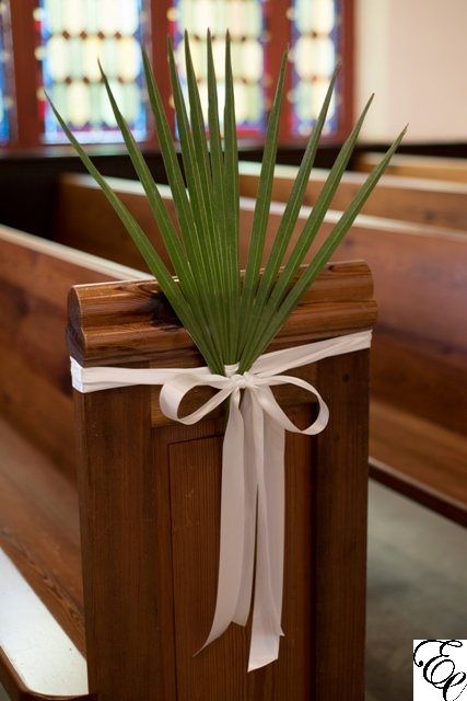 Pew End Palm Decorations