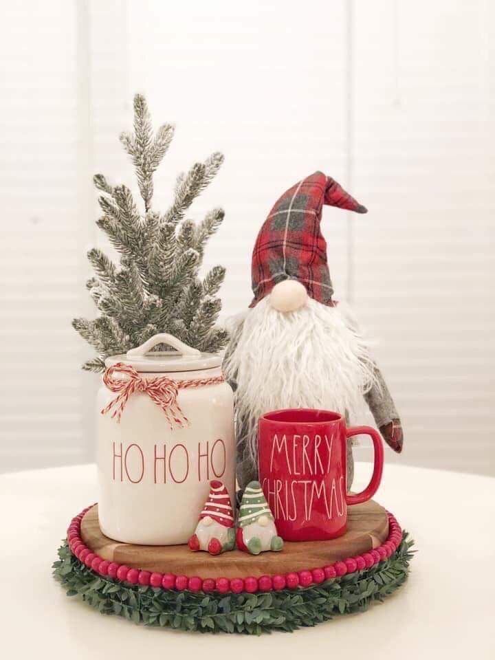 Pine Garland Around Mug Holder