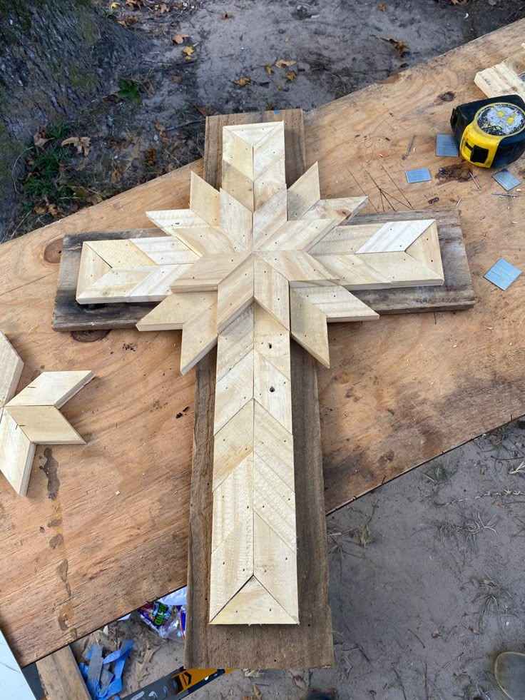 Cross Made from Scrap Wood