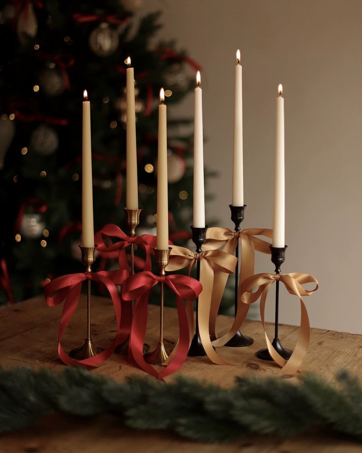 Ribbon-Wrapped Candles