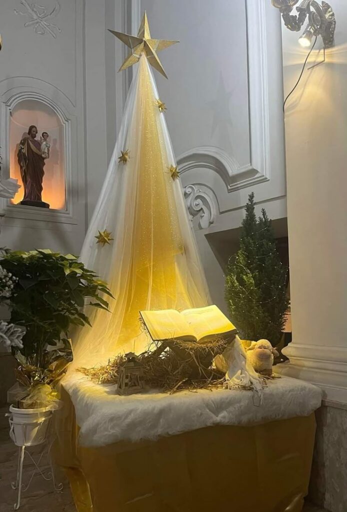Star Ornaments Above the Altar