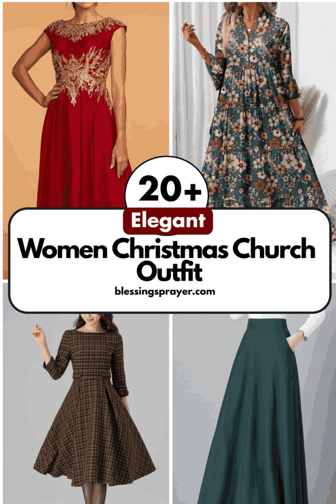 Women Christmas Church Outfit