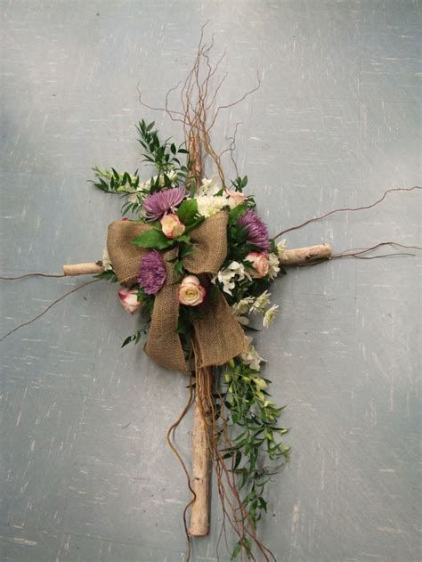 Wooden Branch Cross Wreath