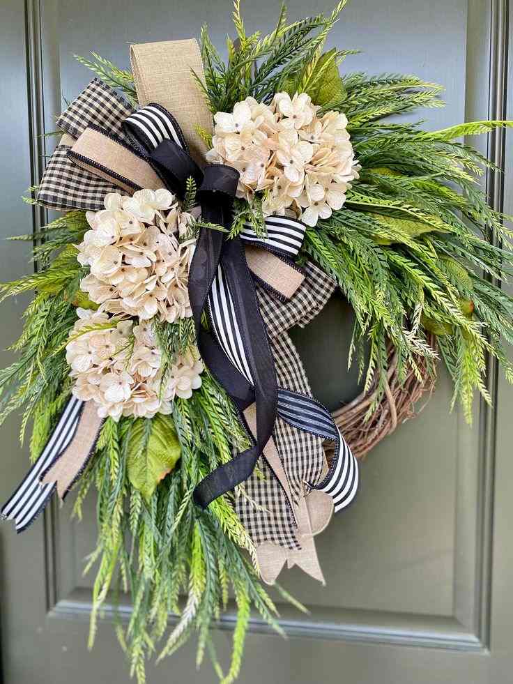 Hydrangea Cross Wreath