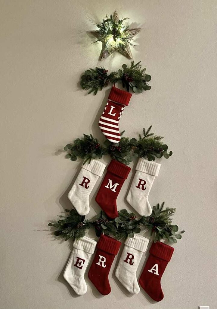 DIY Felt Stocking Wall