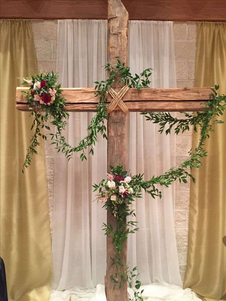 Wooden Cross as the Center