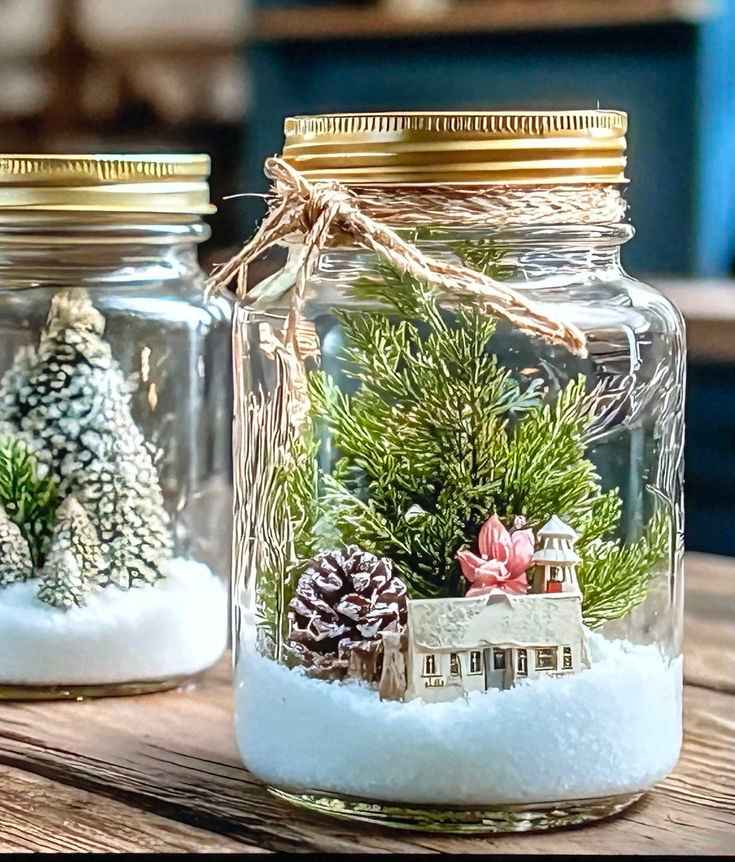 Mason Jar Advent Scenes