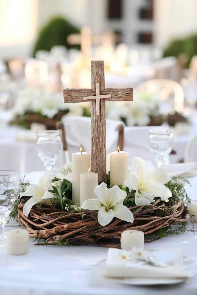 Centerpiece Cross Arrangements