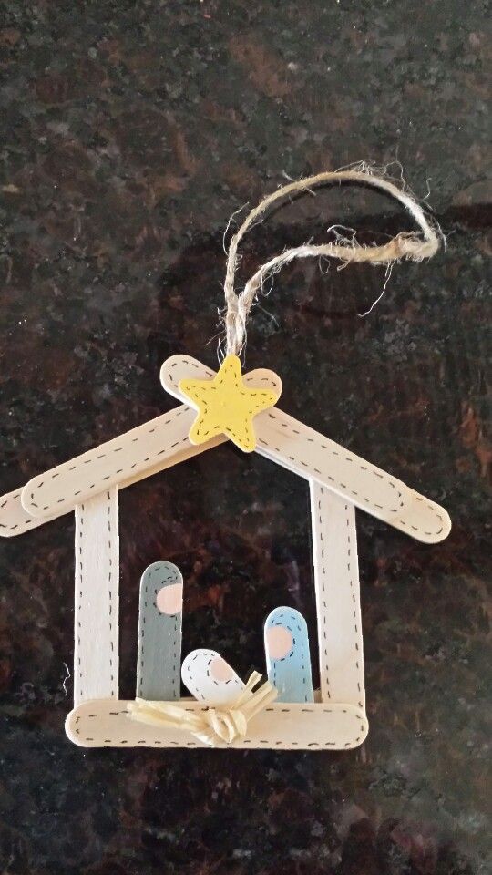 Popsicle Stick Nativity Scene