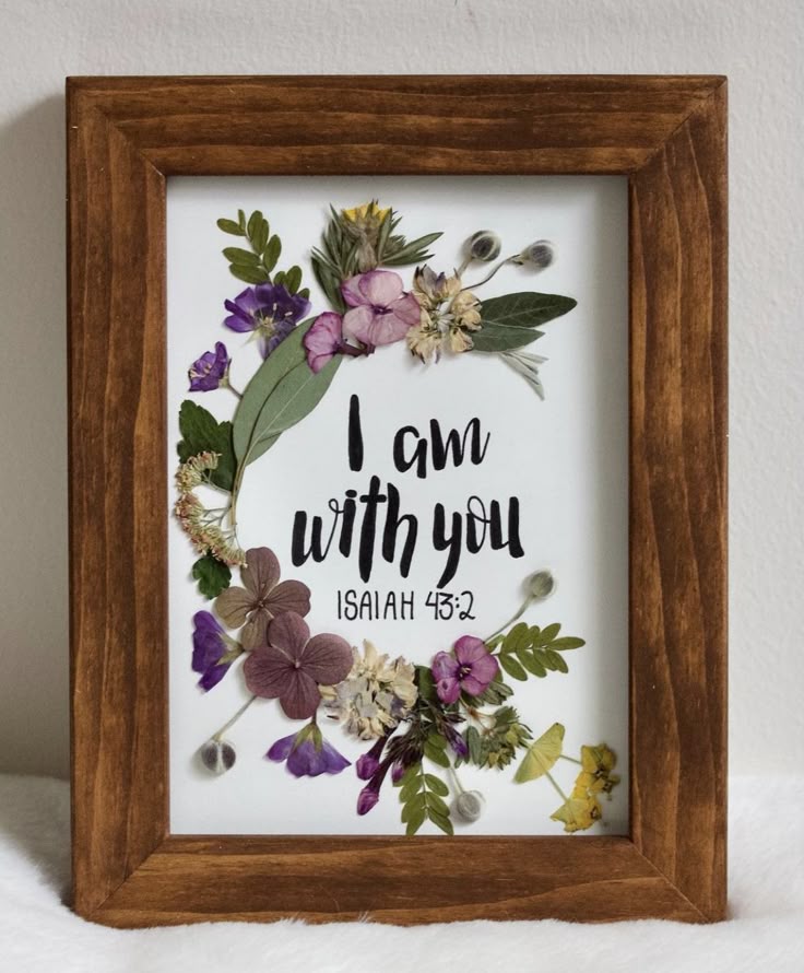 Canvas with Pressed Flowers