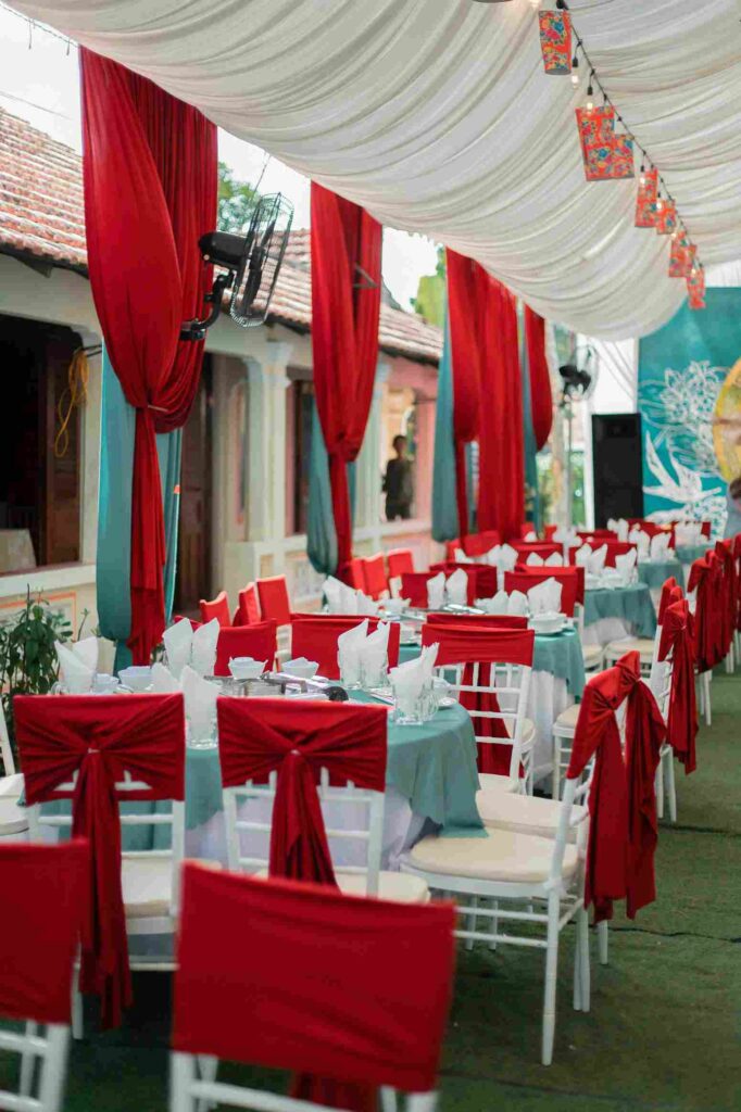 Red Fabric Chair Sashes