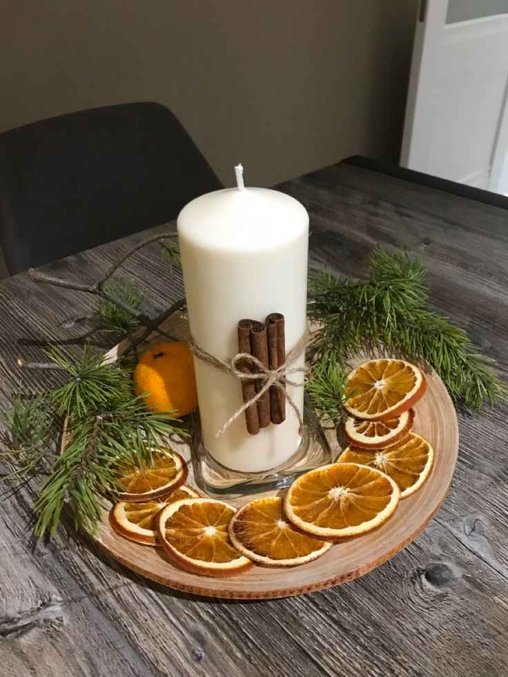 Cinnamon Stick and Orange Slice Display