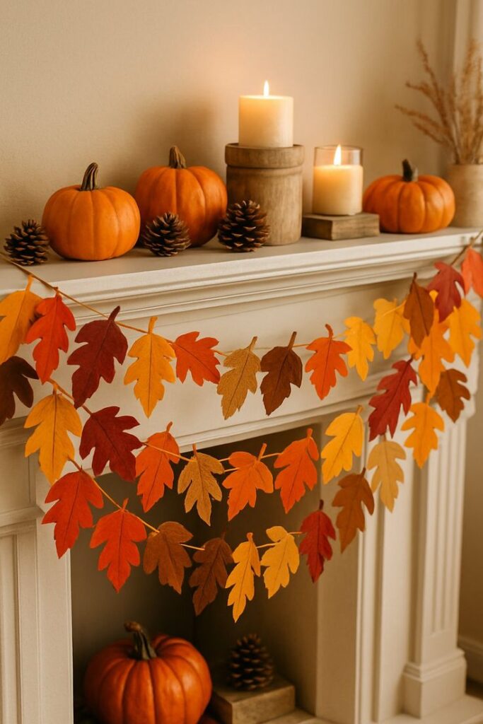 DIY Fall Leaf Garland