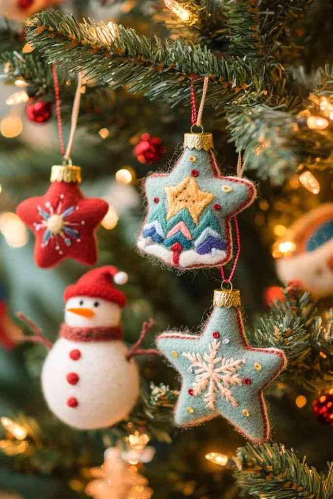 DIY Felt Christmas Tree Ornaments