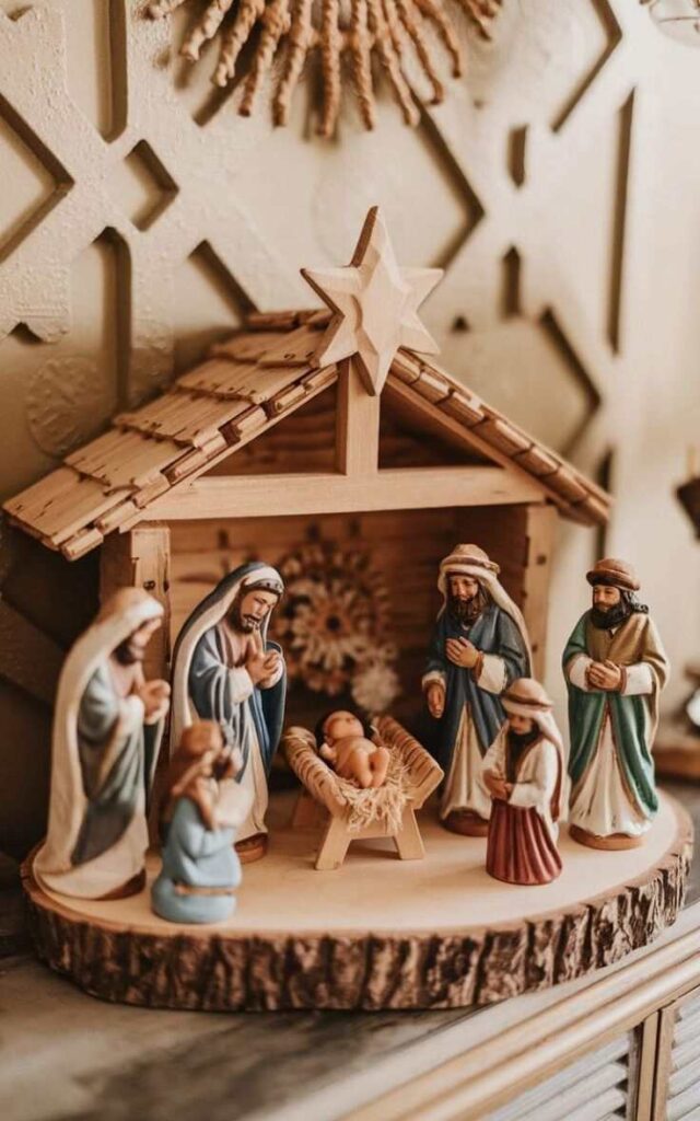 Wooden Nativity Figurines