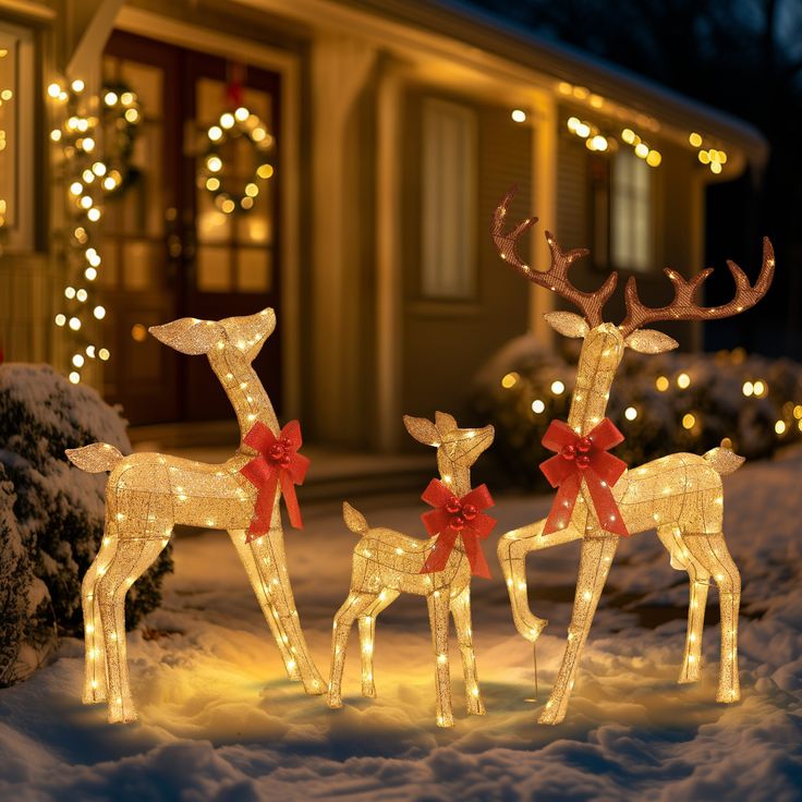 Reindeer Figurine Display