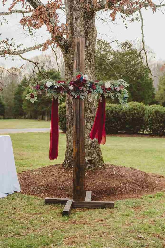 Wooden Cross Garden Arch