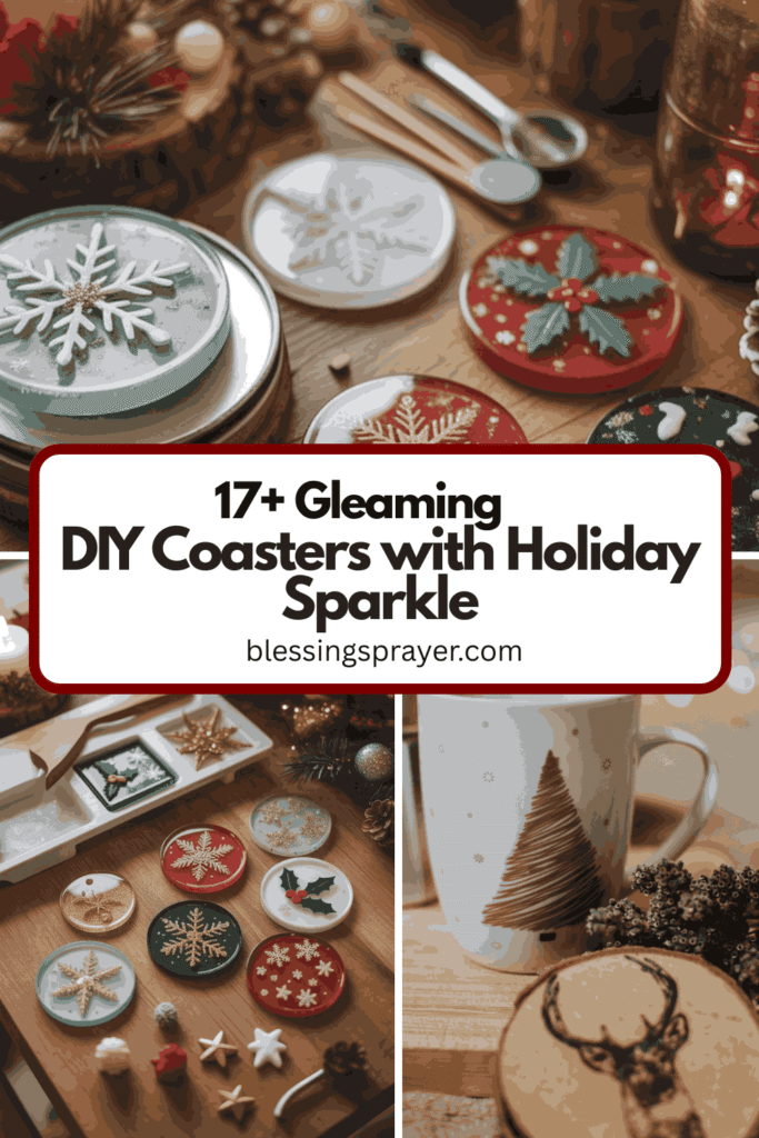 DIY Coasters with Holiday Sparkle