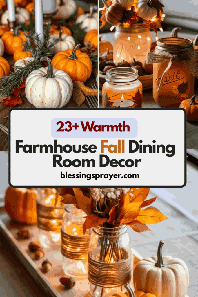 Farmhouse Fall Dining Room Decor