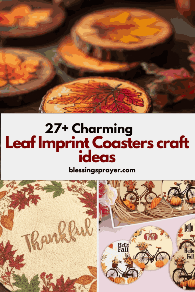 Leaf Imprint Coasters craft ideas