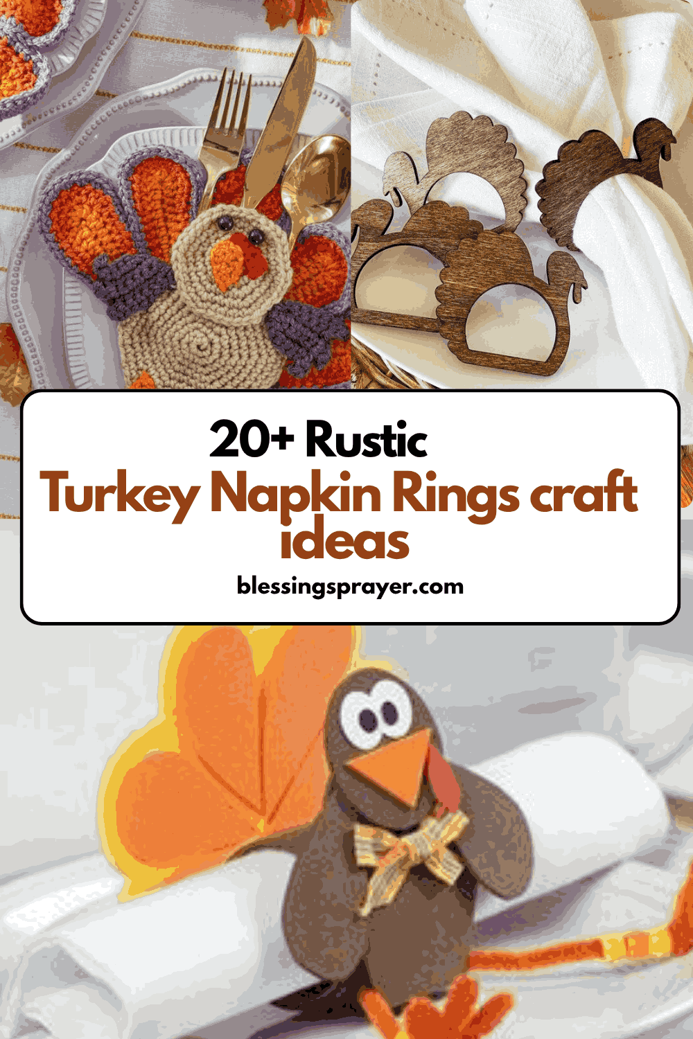 20+ Rustic Turkey Napkin Rings craft ideas - † ️️ Daily Blessings Prayer ️
