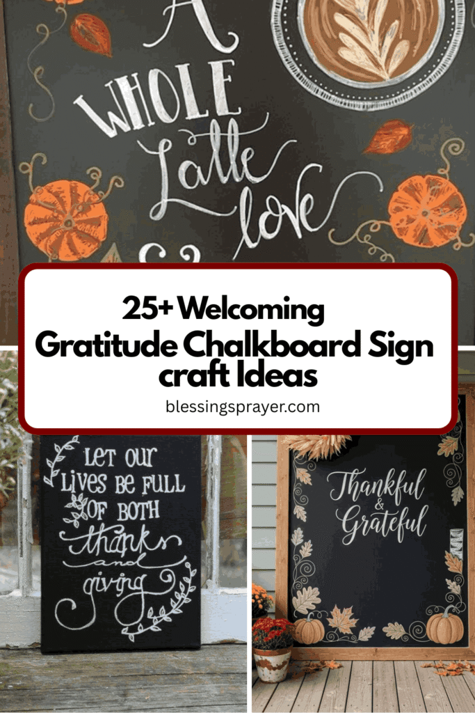 Gratitude Chalkboard Sign craft Ideas