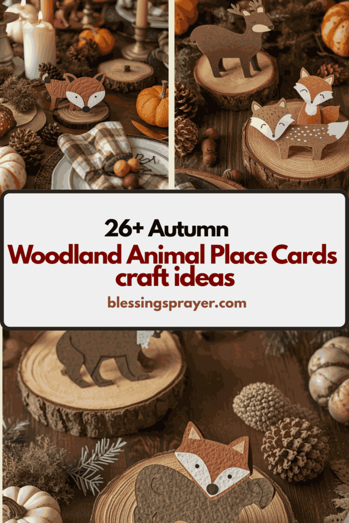 Woodland Animal Place Cards craft ideas