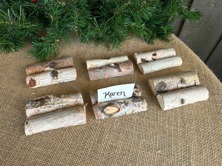 Birch Bark Name Tags
