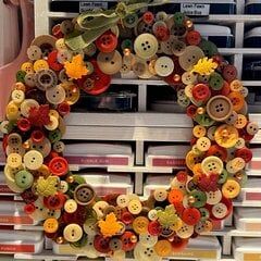 Button Corn Wreath
