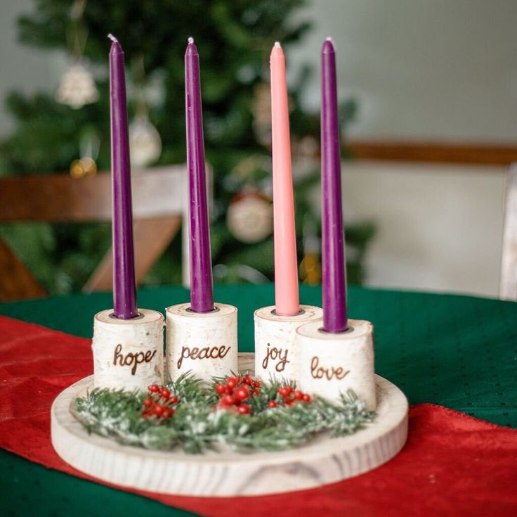 Farmhouse Advent Candle Display