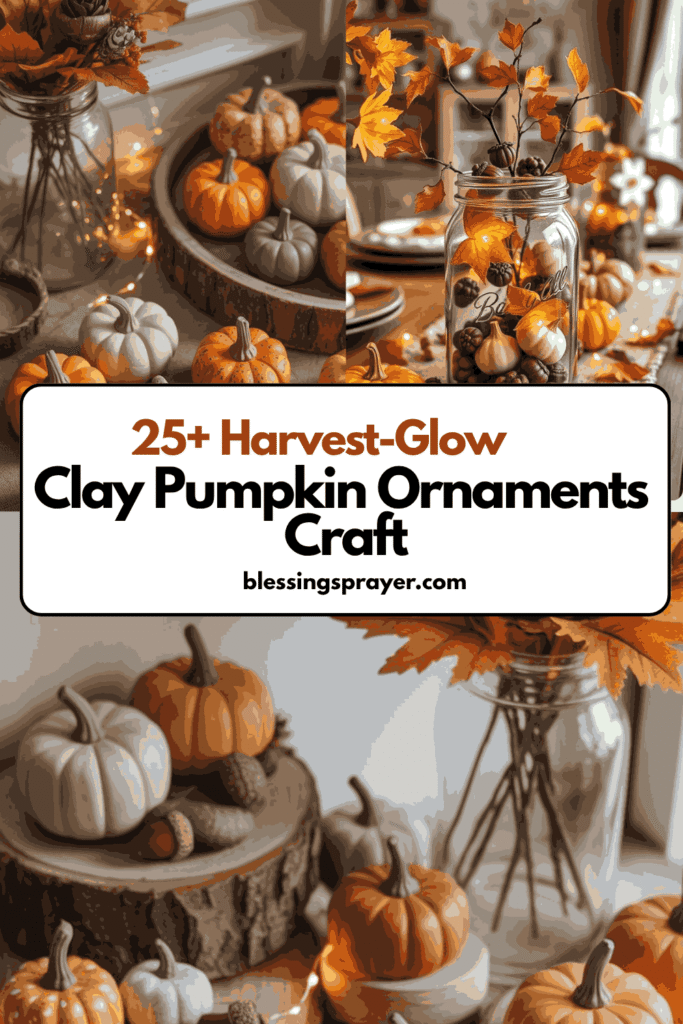 Clay Pumpkin Ornaments Craft