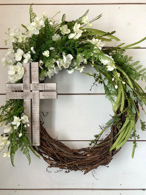 Spring Cross Wreath