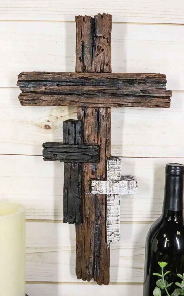 Rustic Cross Wall Display